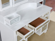 TRACY White Vanity w/ Stool - Furniture Home Store (Hanford, CA)