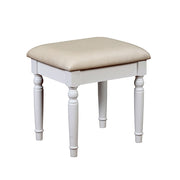 TRACY White Vanity w/ Stool - Furniture Home Store (Hanford, CA)