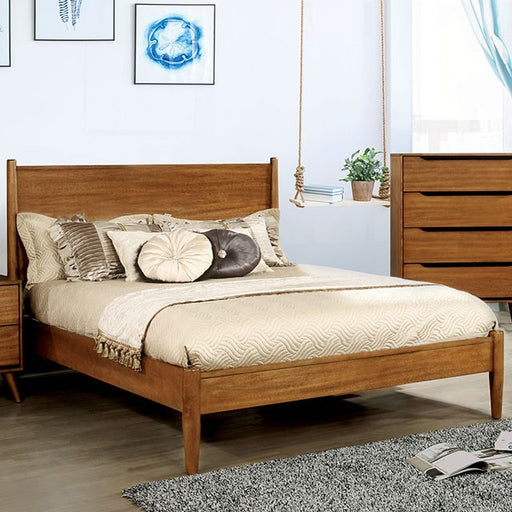 Lennart Bed Oak, Black, Gray, & White - Furniture Home Store (Hanford, CA)