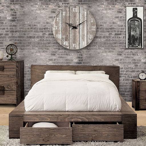 Janeiro Bed Brown & Grey - Furniture Home Store (Hanford, CA)