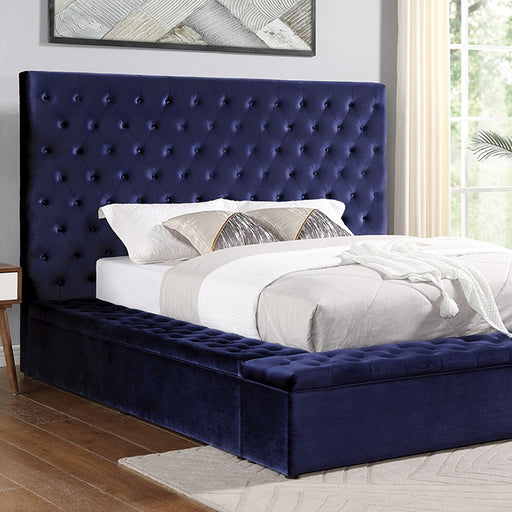 Davida Queen Bed Blue - Furniture Home Store (Hanford, CA)