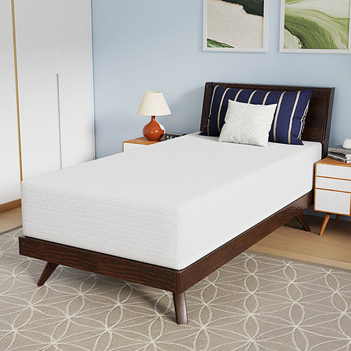 Nasturtium 12" Twin Bamboo Charcoal Infused Memory Foam - Furniture Home Store (Hanford, CA)