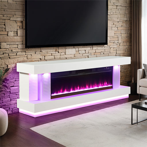 Peseux 71" TV Stand w/ Electric Fire Place - Furniture Home Store (Hanford, CA)