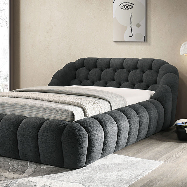 Newquay E.King & Queen Bed White, Grey, & Black - Furniture Home Store (Hanford, CA)
