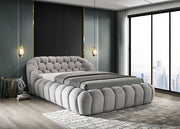 Newquay E.King & Queen Bed White, Grey, & Black - Furniture Home Store (Hanford, CA)