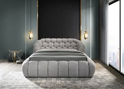 Newquay E.King & Queen Bed White, Grey, & Black - Furniture Home Store (Hanford, CA)