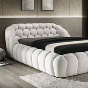 Newquay E.King & Queen Bed White, Grey, & Black - Furniture Home Store (Hanford, CA)