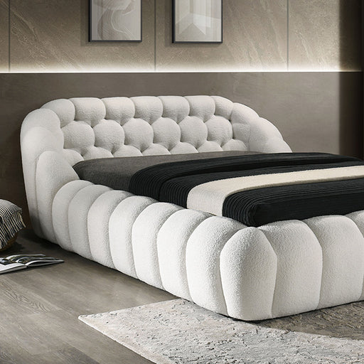 Newquay E.King & Queen Bed White, Grey, & Black - Furniture Home Store (Hanford, CA)