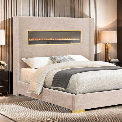 Danvers Bed Beige, Black, & Grey - Furniture Home Store (Hanford, CA)