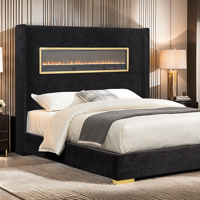 Danvers Bed Beige, Black, & Grey - Furniture Home Store (Hanford, CA)