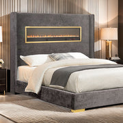 Danvers Bed Beige, Black, & Grey - Furniture Home Store (Hanford, CA)