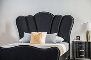 Melodi Parc E.King & Queen Bed Black & Silver - Furniture Home Store (Hanford, CA)