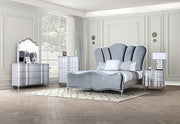 Melodi Parc E.King & Queen Bed Black & Silver - Furniture Home Store (Hanford, CA)