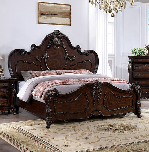 Roselli Bed Chrome & White - Furniture Home Store (Hanford, CA)