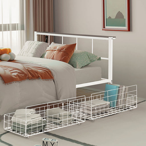 Nicoli Queen Metal Bed With Underbed Storage - Furniture Home Store (Hanford, CA)