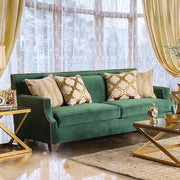 VERDANTE Emerald Green/Gold Sofa - Furniture Home Store (Hanford, CA)