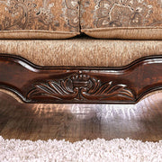 NICANOR Tan/Gold Sofa - Furniture Home Store (Hanford, CA)