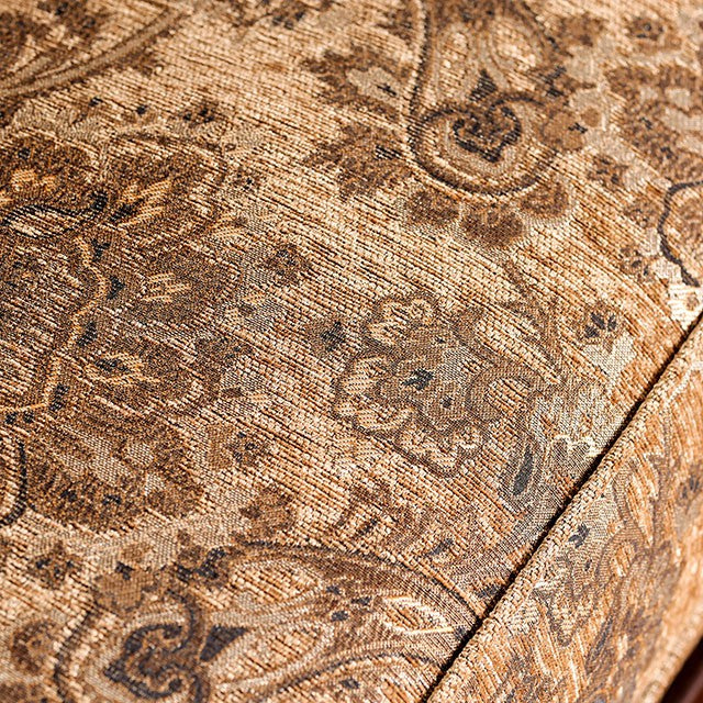 NICANOR Tan/Gold Sofa - Furniture Home Store (Hanford, CA)