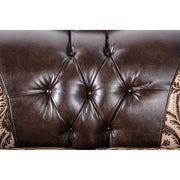 Quirino Light Brown/Dark Brown Sofa - Furniture Home Store (Hanford, CA)