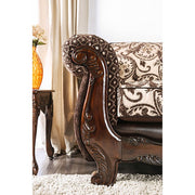 Quirino Light Brown/Dark Brown Sofa - Furniture Home Store (Hanford, CA)