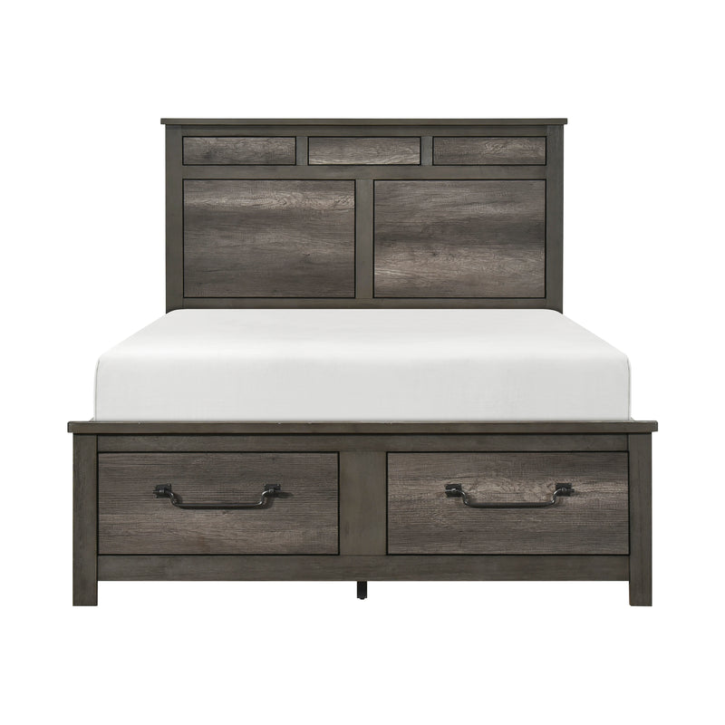 Lenior-(3) Queen Platform Bed with Footboard Storage image