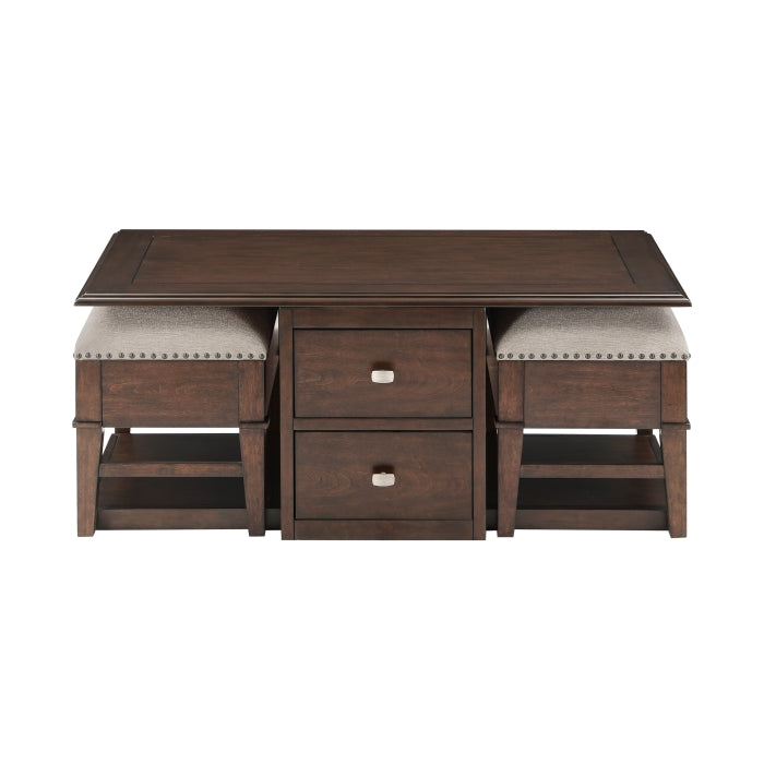 3500-30 - Cocktail Table with two Benches - Furniture Home Store (Hanford, CA)