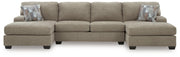 Newellen Sectional with Double Chaise - Furniture Home Store (Hanford, CA)