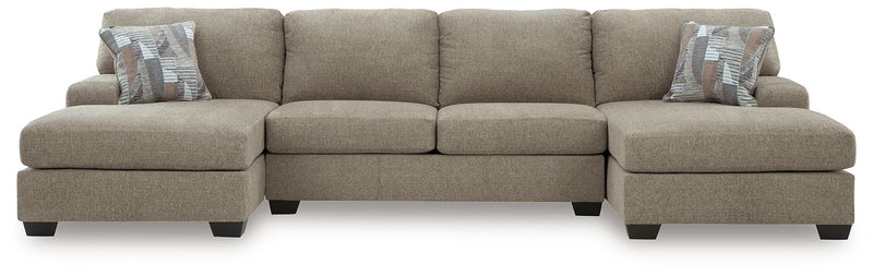 Newellen Sectional with Double Chaise - Furniture Home Store (Hanford, CA)