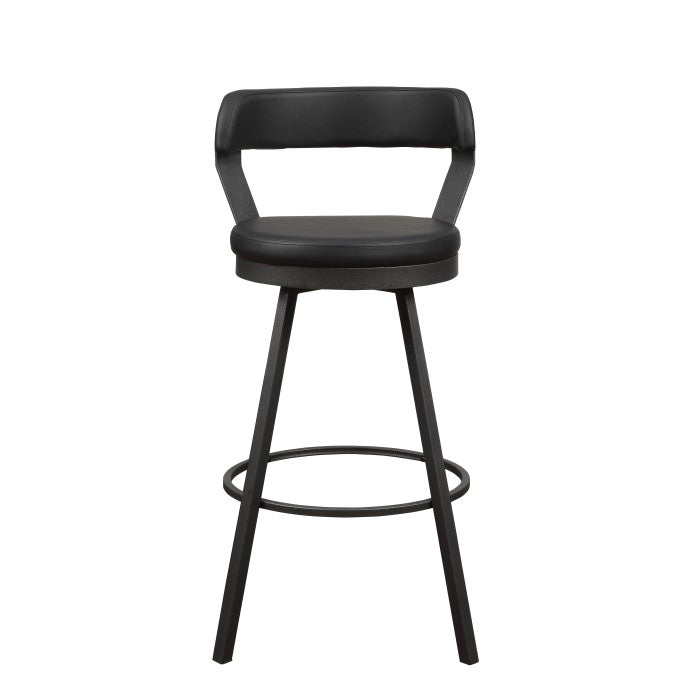 5566-29BK - Swivel Pub Height Chair, Black - Furniture Home Store (Hanford, CA)