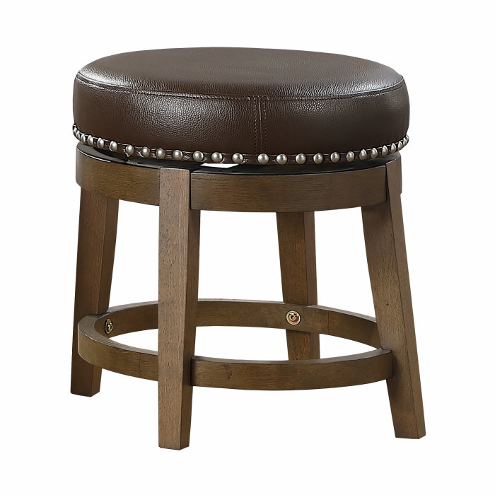 5681BRW-18 - Round Swivel Stool, Brown - Furniture Home Store (Hanford, CA)