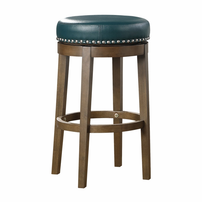 5681GEN-29 - Round Swivel Pub Height Stool, Green - Furniture Home Store (Hanford, CA)