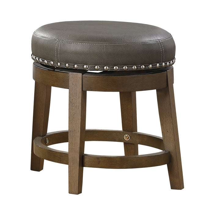 5681GRY-18 - Round Swivel Stool, Gray - Furniture Home Store (Hanford, CA)