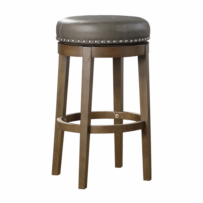 5681GRY-29 - Round Swivel Pub Height Stool, Gray - Furniture Home Store (Hanford, CA)