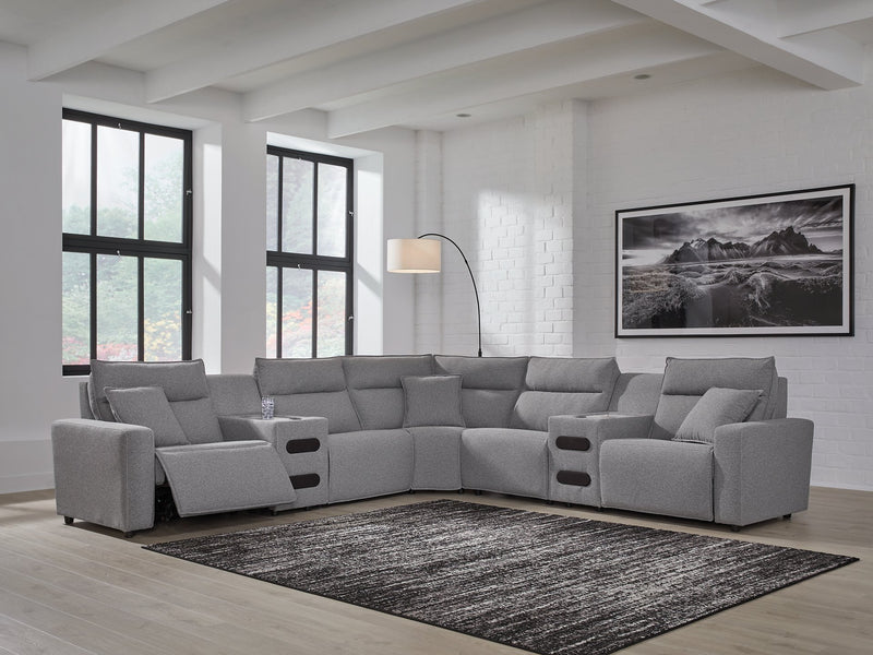Modmax II Power Reclining Sectional with Audio Consoles - Furniture Home Store (Hanford, CA)