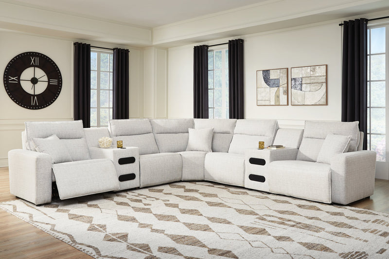 Modmax II Power Reclining Sectional with Audio Consoles - Furniture Home Store (Hanford, CA)