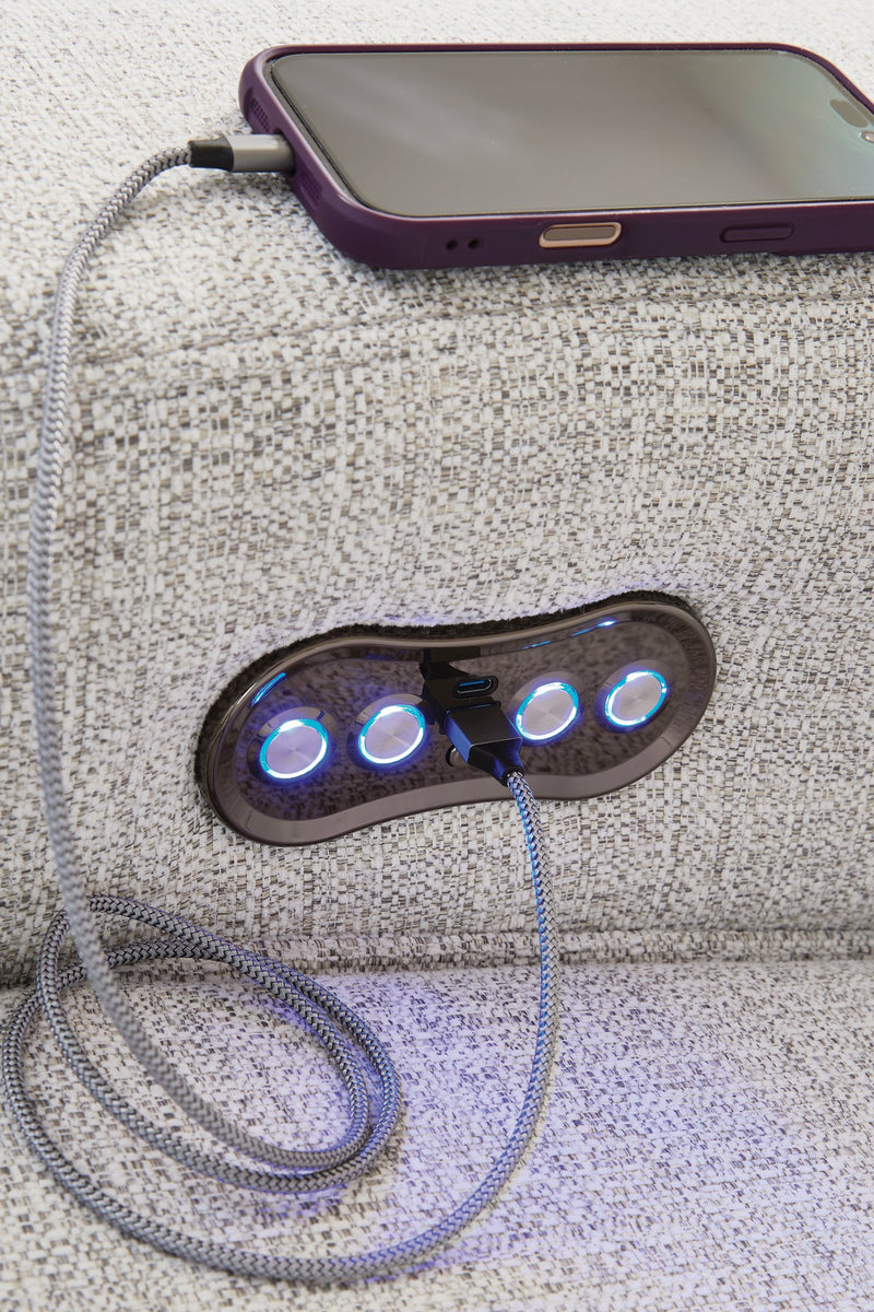 Modmax II Power Reclining Sectional with Audio Consoles - Furniture Home Store (Hanford, CA)