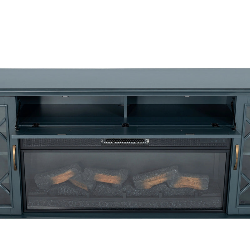 Fidel 74'' TV Console w/ Electric Fireplace
