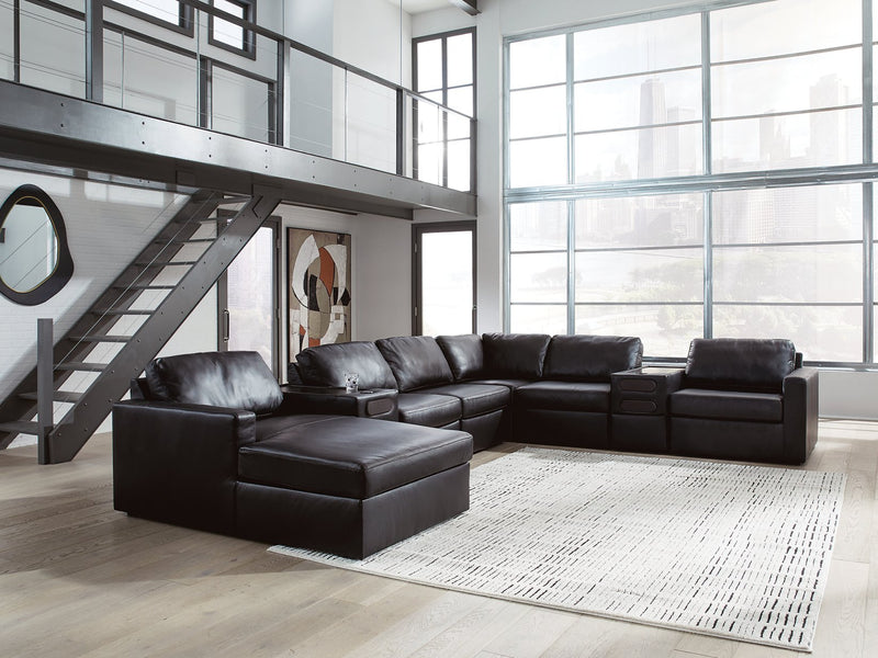 Modmax II Sectional with Chaise and Audio Consoles - Furniture Home Store (Hanford, CA)