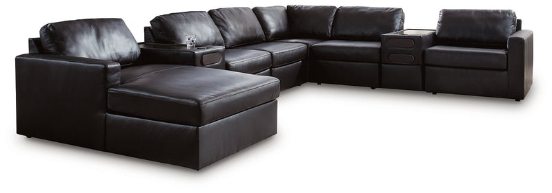 Modmax II Sectional with Chaise and Audio Consoles - Furniture Home Store (Hanford, CA)