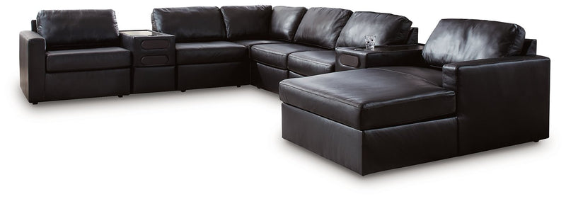 Modmax II Sectional with Chaise and Audio Consoles - Furniture Home Store (Hanford, CA)