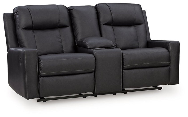 Mackmenville Reclining Loveseat with Console - Furniture Home Store (Hanford, CA)