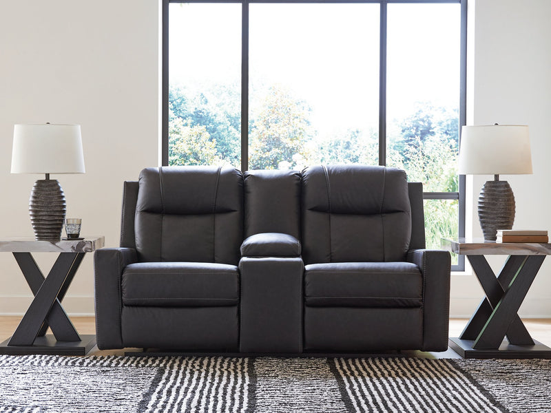 Mackmenville Reclining Loveseat with Console - Furniture Home Store (Hanford, CA)