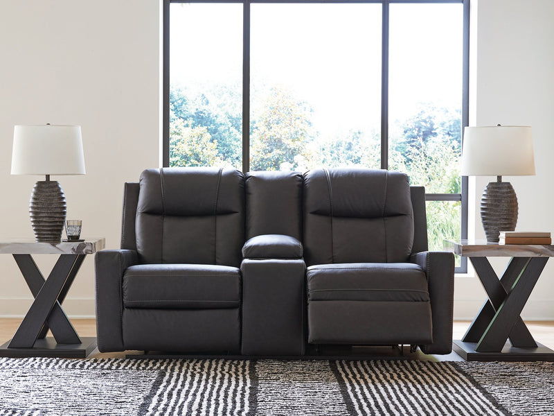 Mackmenville Reclining Loveseat with Console - Furniture Home Store (Hanford, CA)