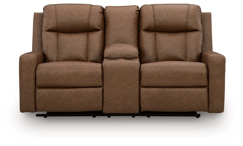 Mackmenville Reclining Loveseat with Console - Furniture Home Store (Hanford, CA)