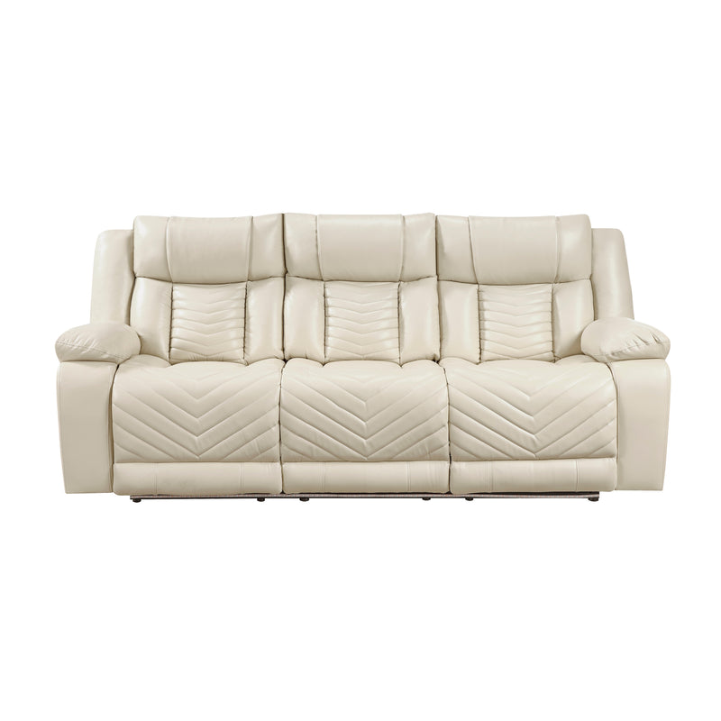 Huron-Power Double Reclining Sofa with Center Drop-Down Cup Holders, Wireless Charger, Magazine Bag, LED and Charging Ports image