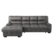 Michigan-(2)2-Piece Sectional with Pull-out Bed and Left Chaise with Hidden Storage image