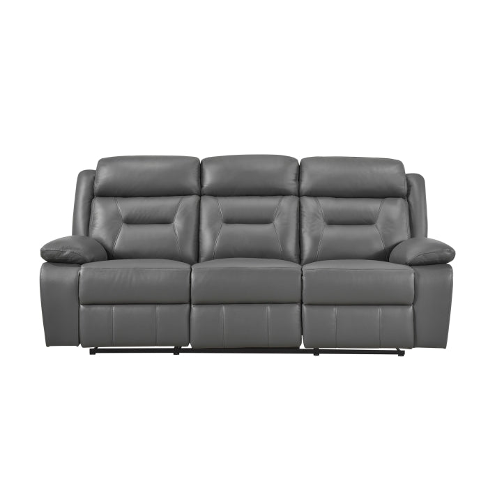 9629DGY-3 - Double Reclining Sofa - Furniture Home Store (Hanford, CA)
