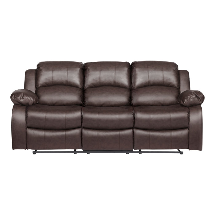 9700BRW-3 - Double Reclining Sofa - Furniture Home Store (Hanford, CA)