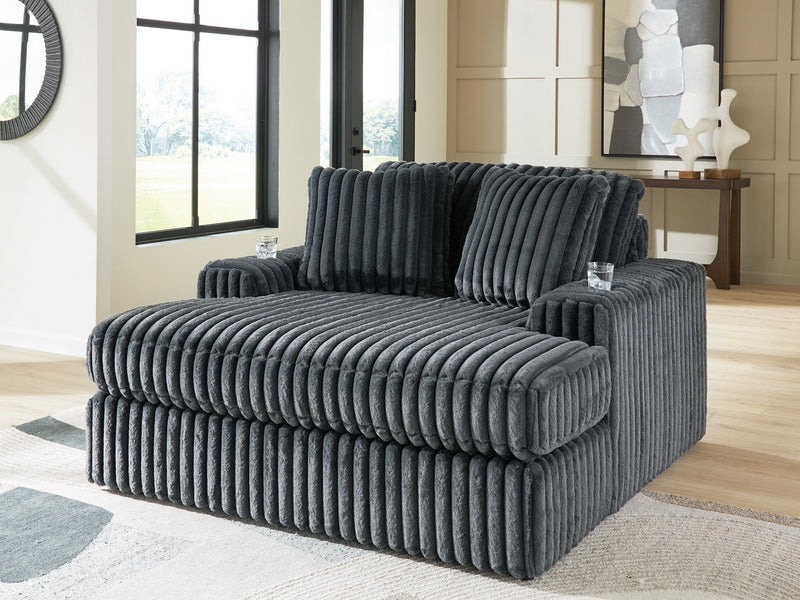 Midnight-Madness Oversized Chaise - Furniture Home Store (Hanford, CA)