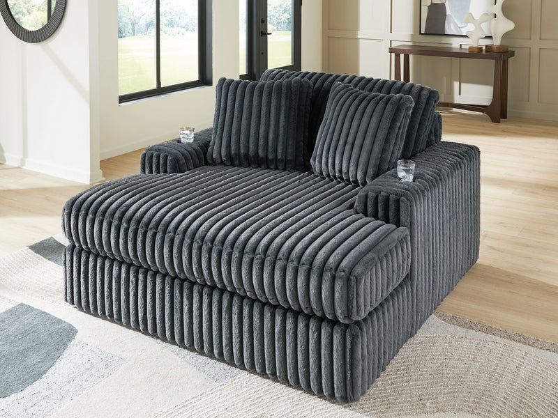 Midnight-Madness Oversized Chaise - Furniture Home Store (Hanford, CA)